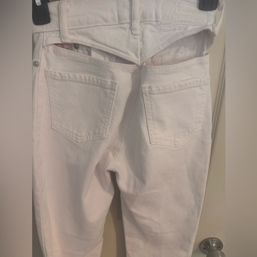 REVICE Women’s AVALON Cutout Detail Flare 70s Retro Jeans-White-Size 23 NWT - Picture 11 of 15